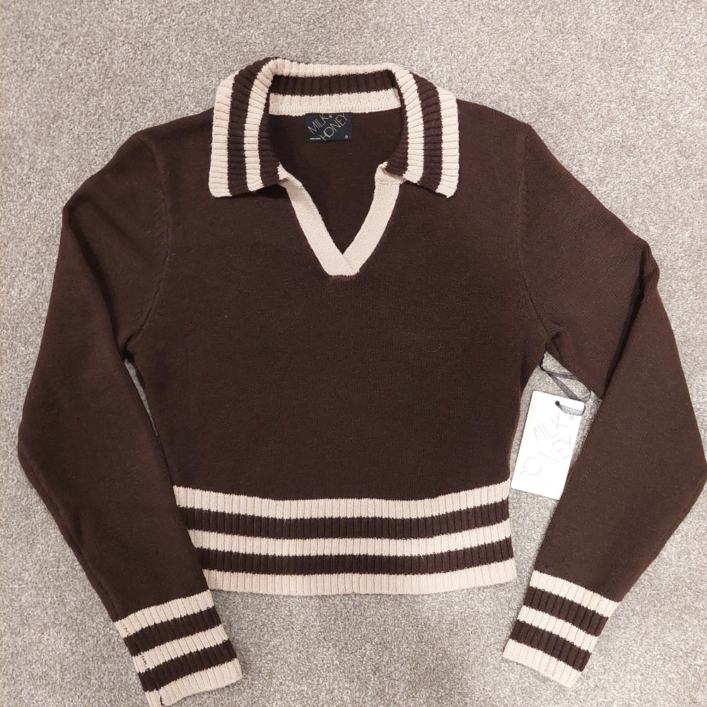 Milk & Honey Knit Cropped Sweater